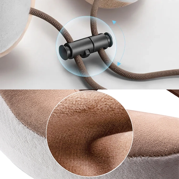 Oreiller De Voyage Massant Pour La Nuque En Forme De U – Image 3