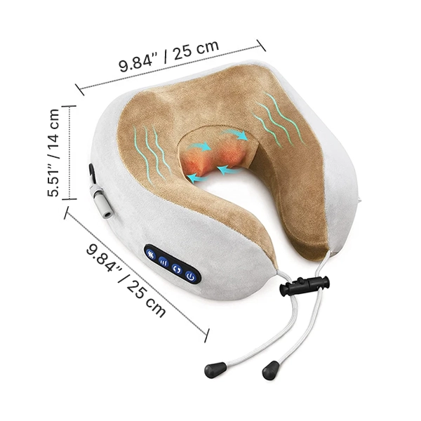 Oreiller De Voyage Massant Pour La Nuque En Forme De U – Image 6